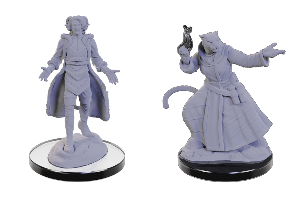 Critical Role Unpainted Miniatures: Lucien Tavelle & Cree Deeproots