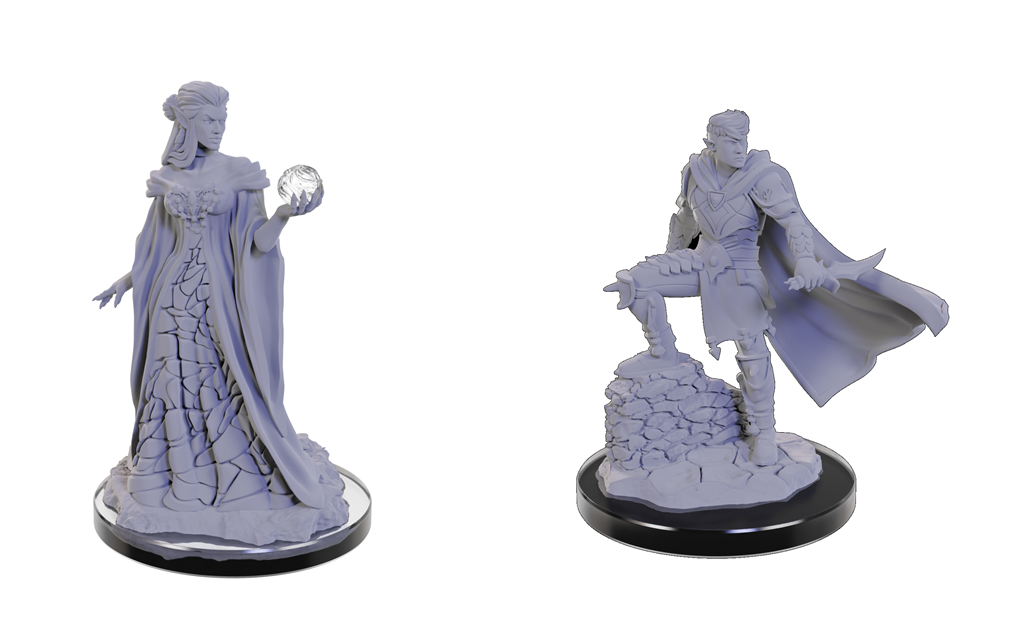 Critical Role Unpainted Miniatures: Xhorhasian Mage & Xhorhasian Prowler