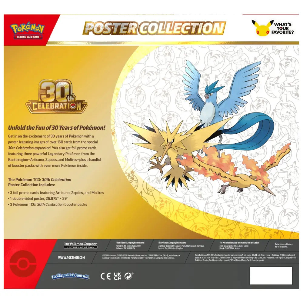 Pok 30th Ann. Poster Collection MAX 1 PER KLANT