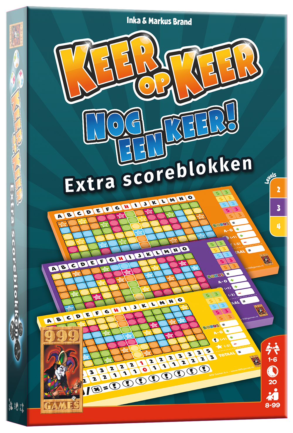 Keer op Keer Scoreblok 3 stuks Level 2, 3 en 4