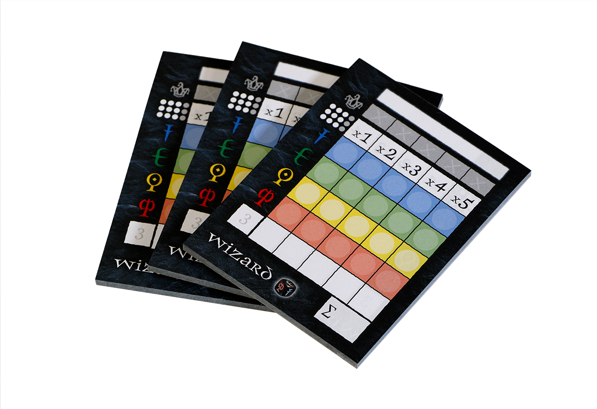 Scoreblokken Wizard Dobbelspel, Drie Stuks