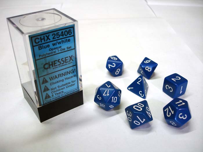 Polydice - Opaque - Blue/ White