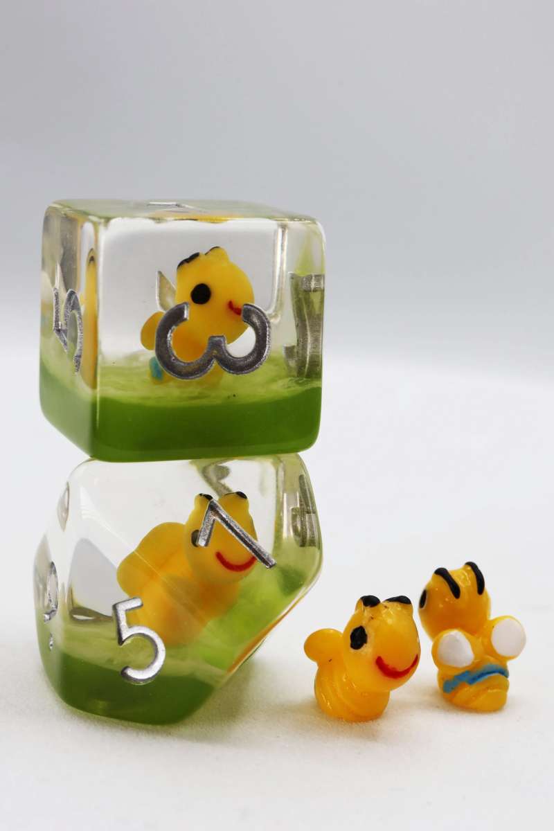 Happy Bees RPG Dice Set (7)