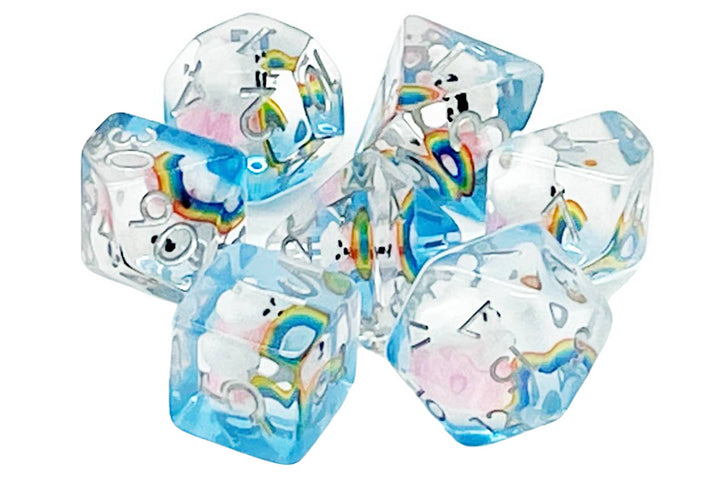 Rainbow & Teddy RPG Dice Set (7)