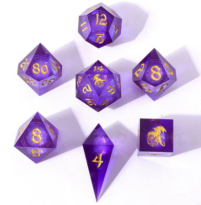 Sharp Edge Liquid Core RPG Dice Set Distilled Storm