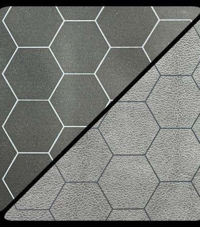 Battlemat 1in Reversible Black-Grey Hexes