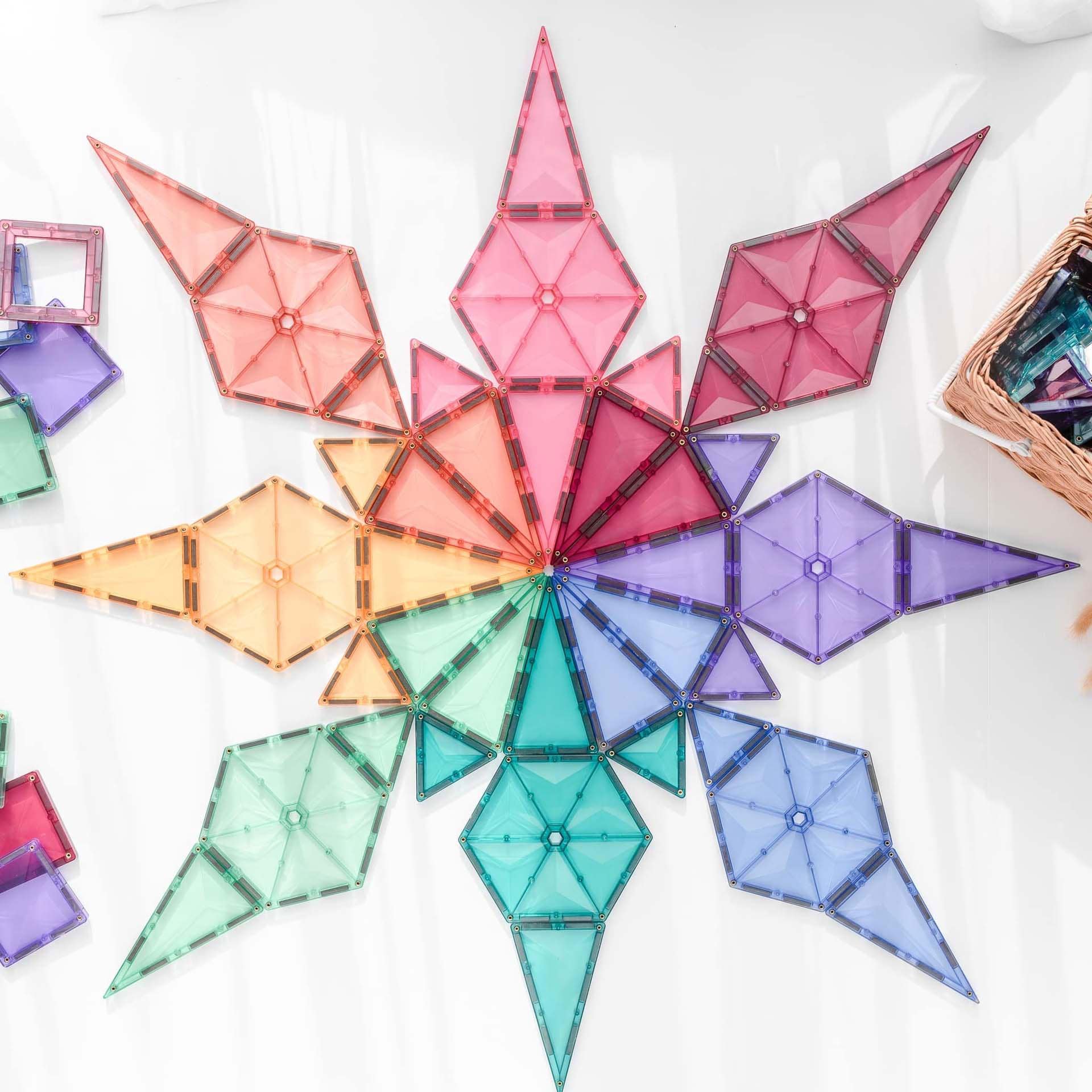 Connetix 40-delige Pastel Geometry Pack – Ontdek vormen & kleuren