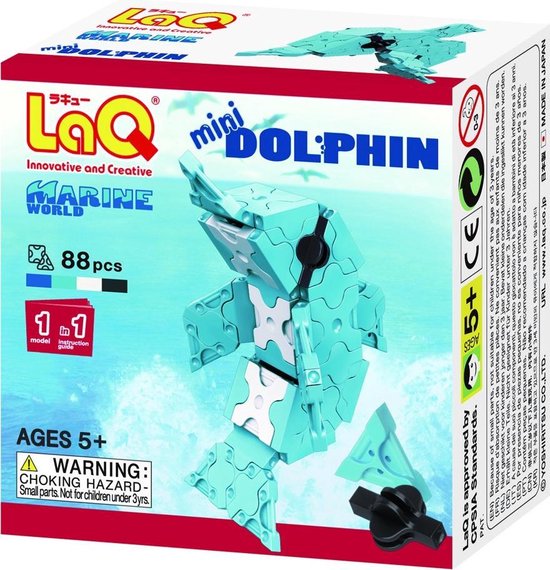 LaQ Marine World MINI BLUE CRYSTAL DOLPHIN (88-delig)