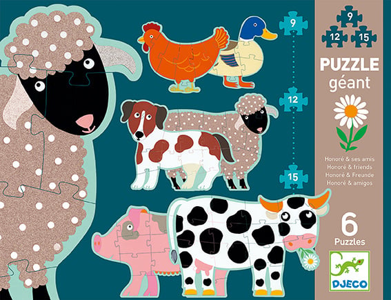 Reuze Puzzel - Honoré & Friends (9,12,15)