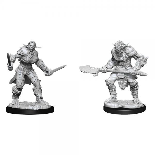 D&D Nolzur's MM Unpainted Miniatures Bugbear Barbarian Male & Bugbear Rogue Female Case