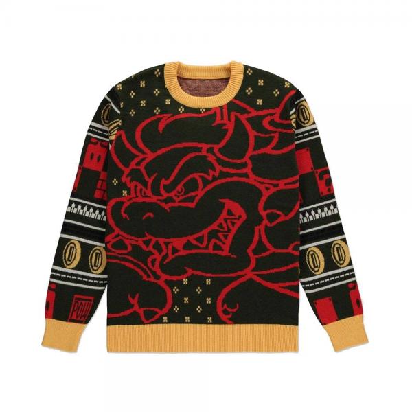 Nintendo Knitted Christmas Sweater Bowser