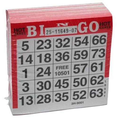 Bingo kaarten 500 stuks
