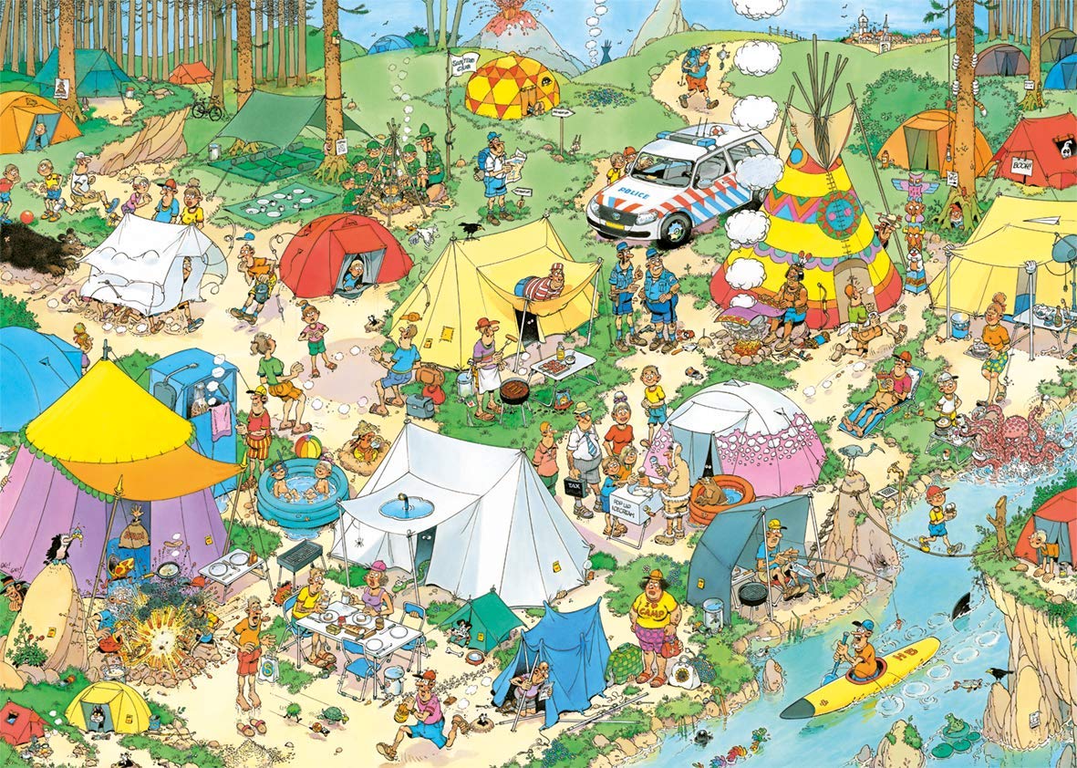 Kamperen in het Bos - Jan van Haasteren (1000)