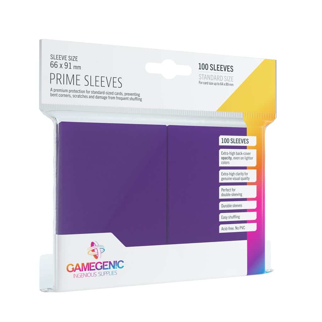 Prime Sleeves 66x91mm Paars (100 stuks)