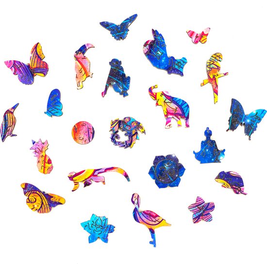 Unidragon Wooden Puzzle Intergalaxy Butterfly Royal Size