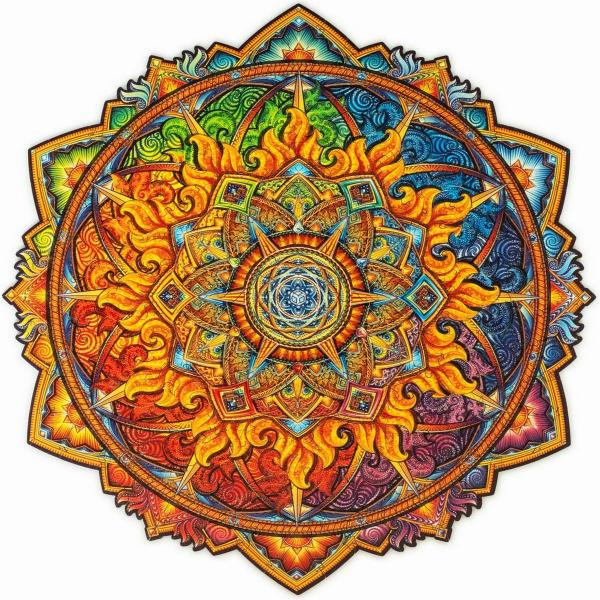 Unidragon Wooden Puzzle Mandala Nascent Sun Royal Size