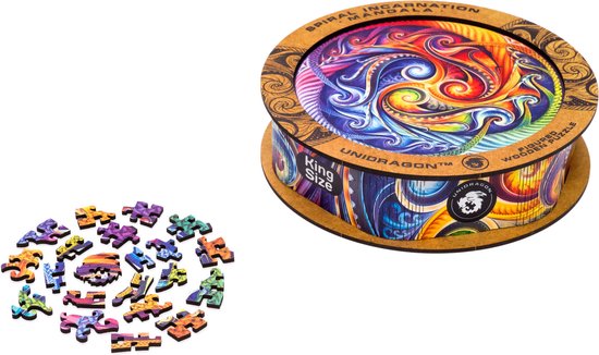 Unidragon Wooden Puzzle Mandela Spiral Incarnation Royal Size
