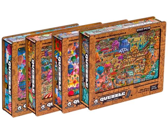 Unidragon Wooden Puzzle Quezzle 1-4 part Amazing Cappadocia