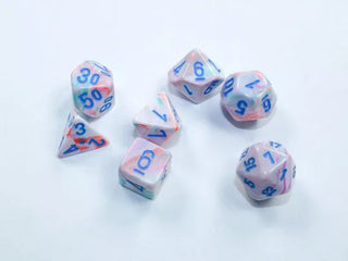 Festive Mini-hedral Pop Art/blue Dobbelsteen Set (7 stuks)