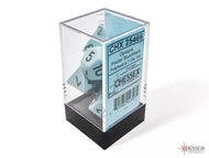 Opaque Pastel Blue/black Polydice Dobbelsteen Set