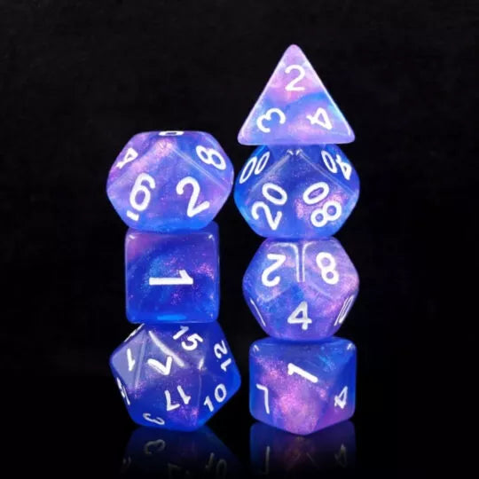 Sapphire Phantom RPG Dice Set