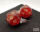 Switch Chessex Stud Earrings Glitter Ruby Mini-Poly d20 Pair 2 image