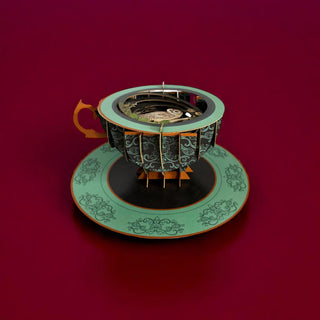 a Cup of Tea kaart - uil -  3d pop up kaart