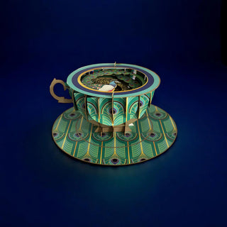 a Cup of Tea kaart - pauw -  3d pop up kaart