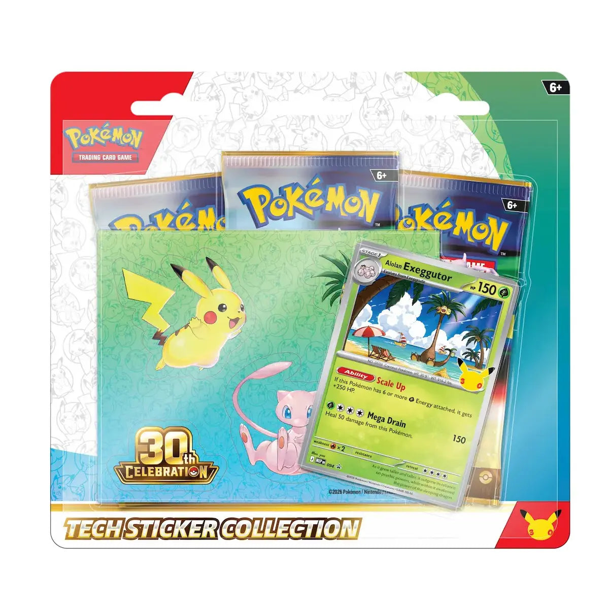 Pok 30th Ann. Alolan Exeggutor Tech Sticker Collection MAX 1 PER KLANT