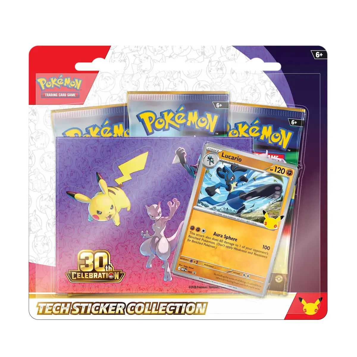 Pok 30th Ann. Lucario Tech Sticker collection MAX 1 PER KLANT