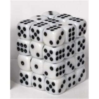 36 White 6-sided Dice