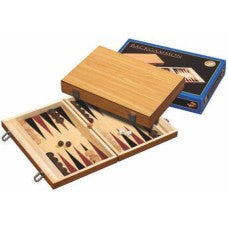 Backgammonkist Blank Hout – Luxe Spelset met Houten Stenen | 35x23 cm