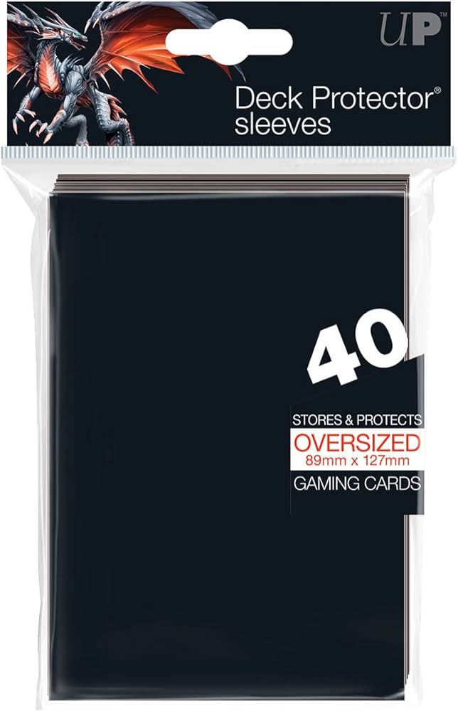 Oversized Top Loading Sleeves - Black (40 Sleeves)