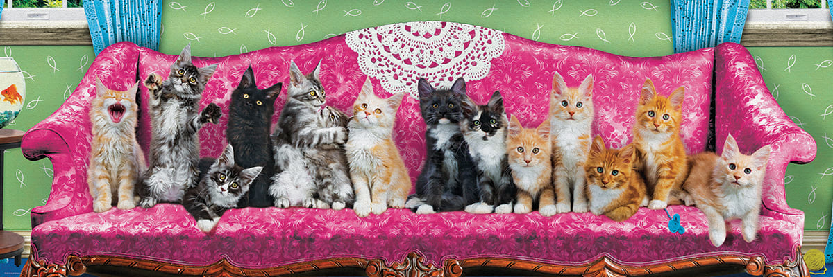 Kitty Cat Couch Jigsaw Puzzle