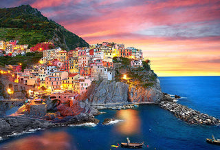 Manarola at Dusk - Italy Jigsaw puzzle - De Dondersteen