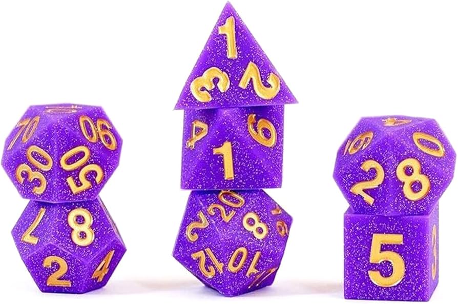 16mm Sharp Edge Silicone Rubber Poly Dice Set Regal Ricochet