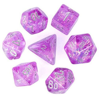 Dobbelstenen Set 7 stuks – CandyPaper Paars | D&D & RPG Dice