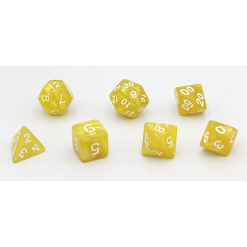Dobbelstenen Goud Parelmoer 7 set Brick