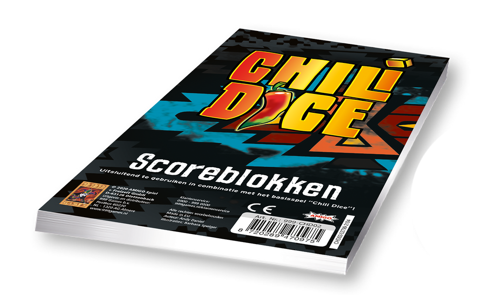 Scoreblokken Chili Dice drie stuks