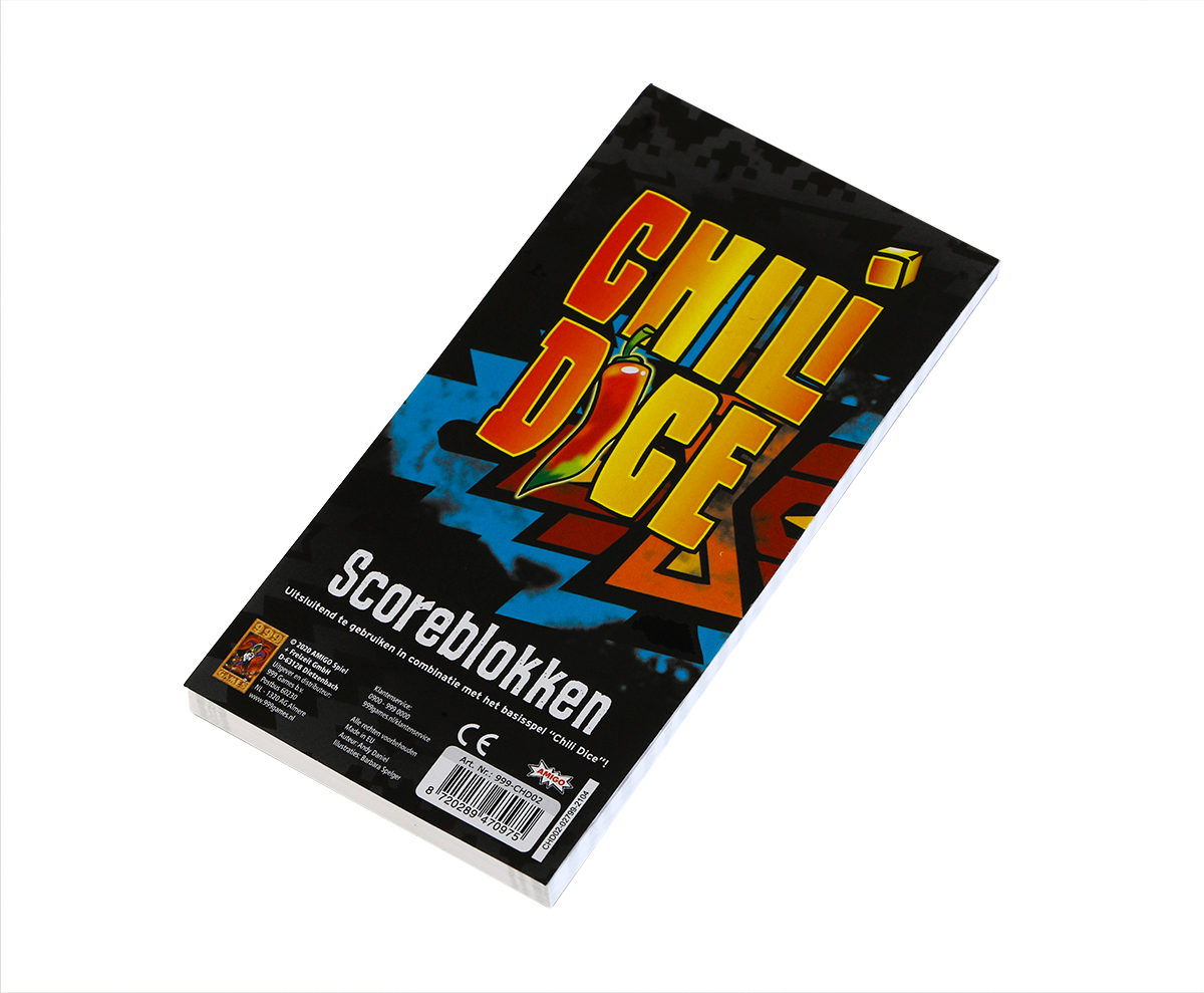 Scoreblokken Chili Dice drie stuks