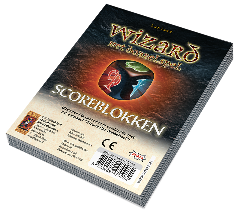 Scoreblokken Wizard Dobbelspel, Drie Stuks