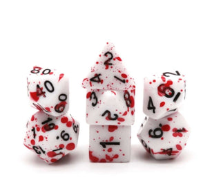 Blood Splatter RPG Dice Set (7)