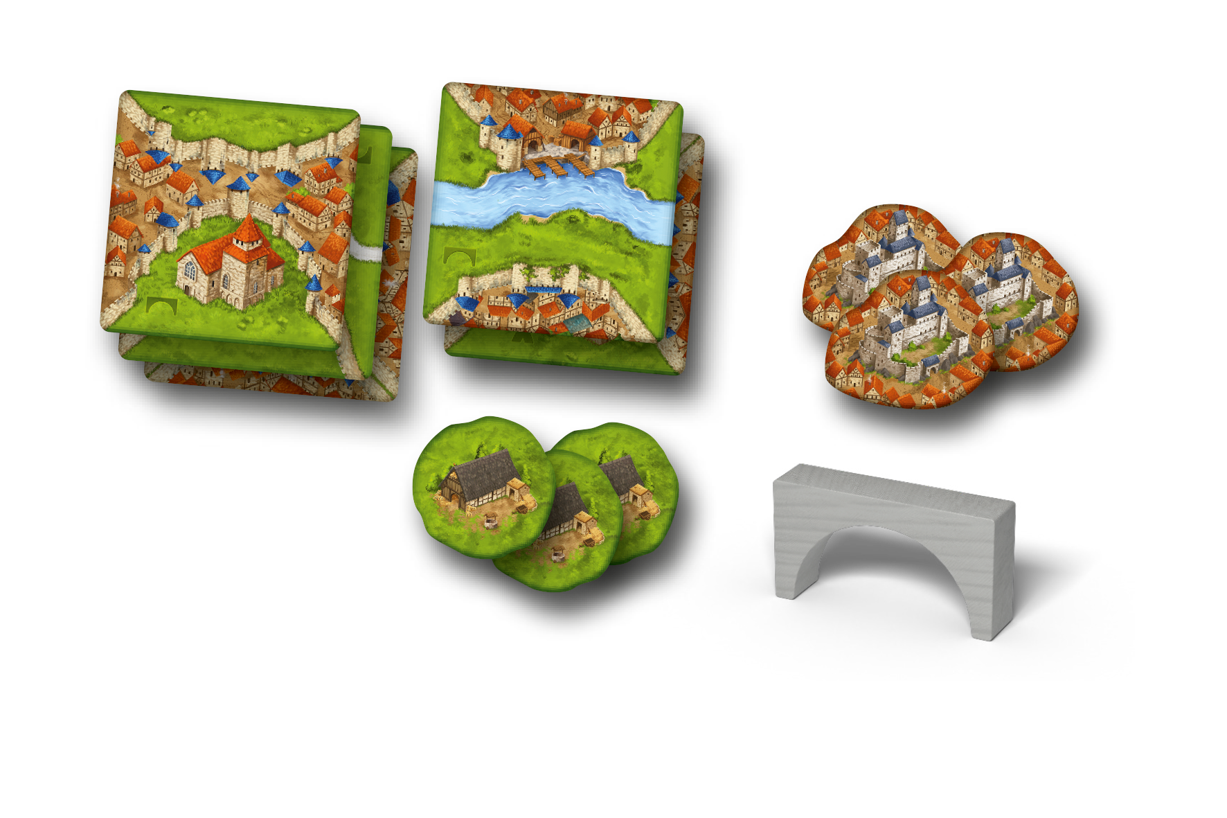 Carcassonne: Burchten & Bruggen Uitbreiding - Bordspel