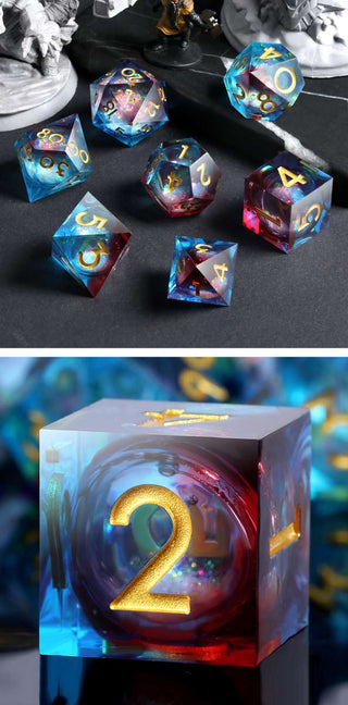 Liquid Core Dice Set (7) Star Cluster