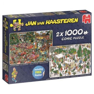 Kerstcadeautjes - Jan van Haasteren (2 x 1000)