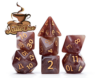 Aether Dice Latte Dice (7-delige Dobbelsteenset) - De Dondersteen