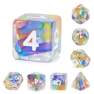 Rainbow Ribbon RPG Dice Set (7)