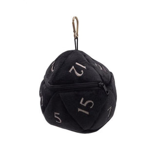 Dice Bag Plush D20 Black - De Dondersteen