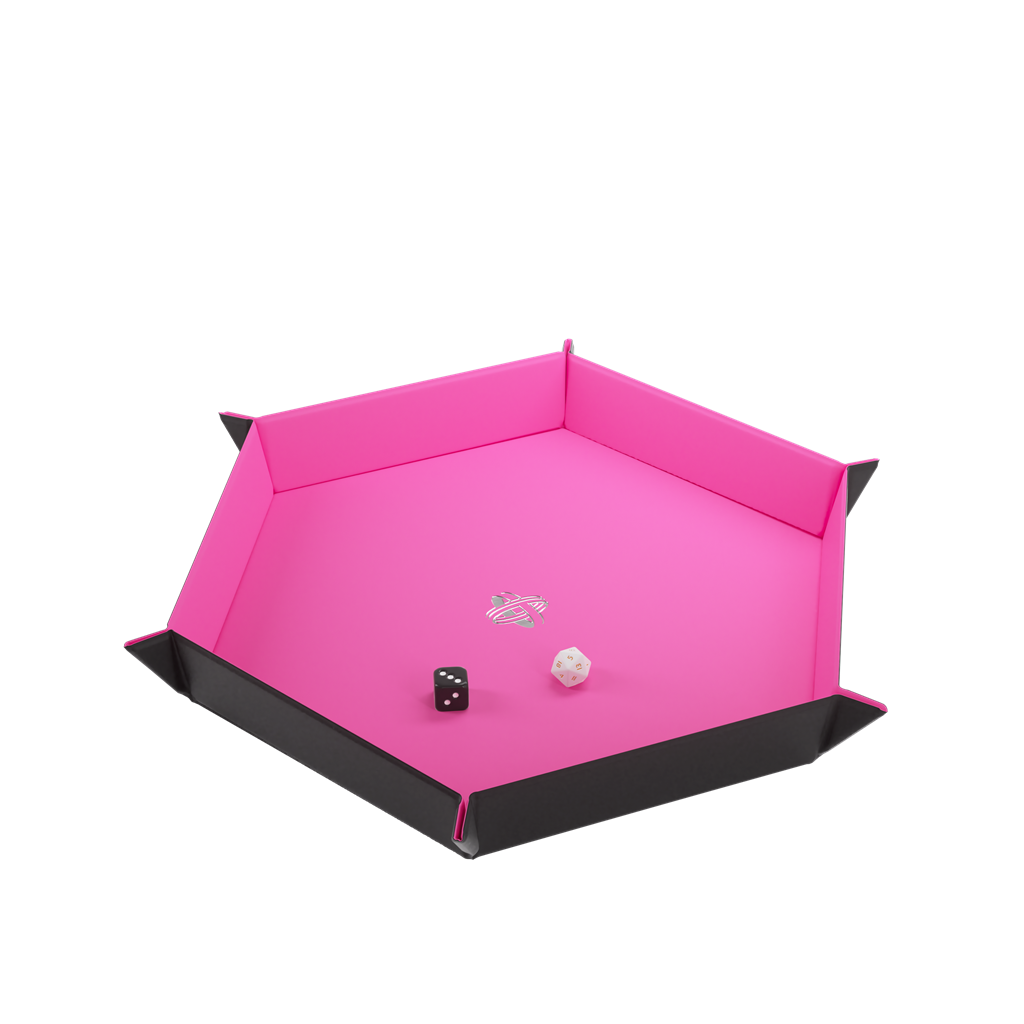 Magnetic Dice Tray Hexagonal Black/Pink - De Dondersteen