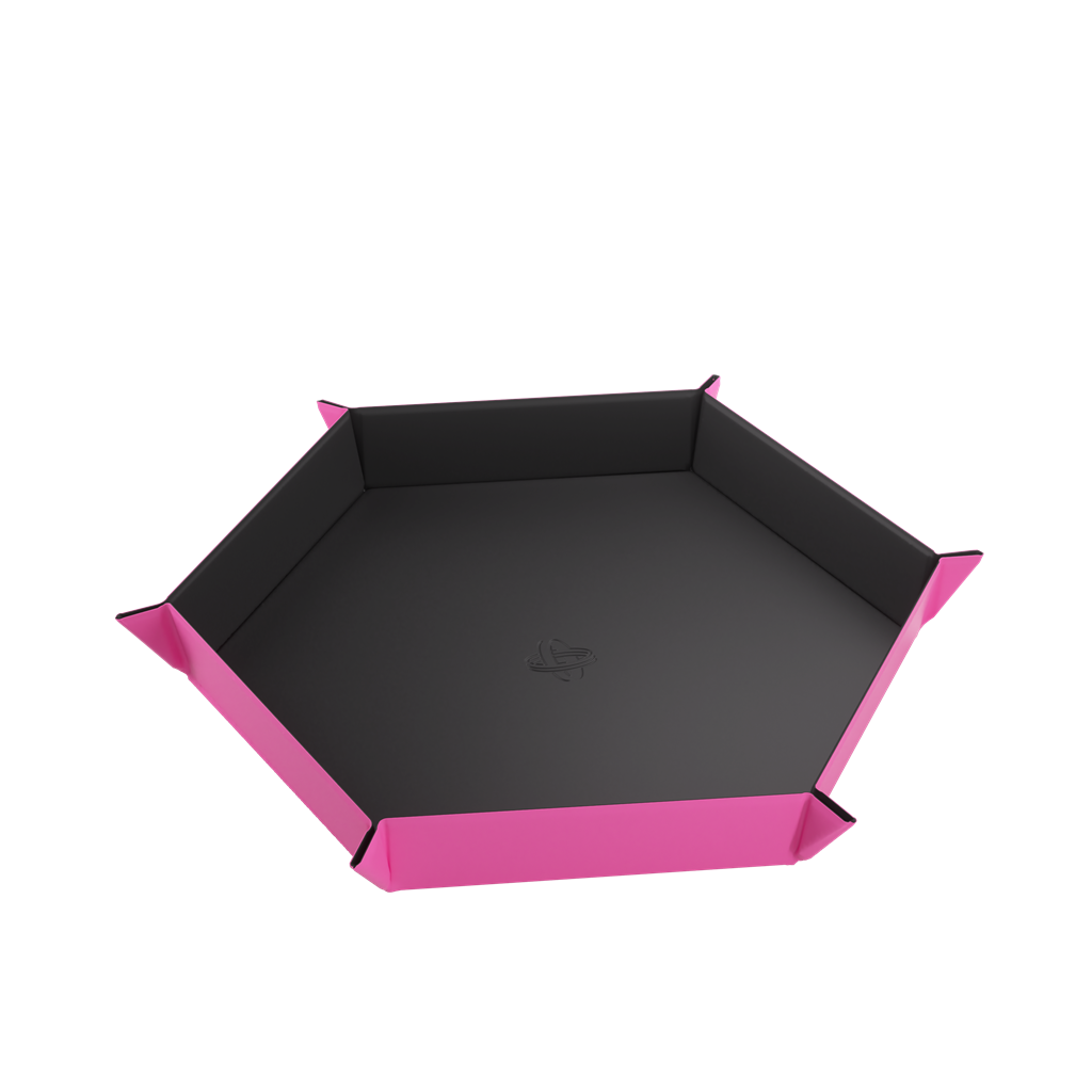 Magnetic Dice Tray Hexagonal Black/Pink - De Dondersteen